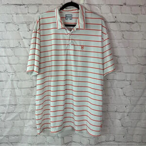 men's Heybo outdoor orange white polo sz XL